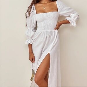 Reformation Hyland Dress White sz S